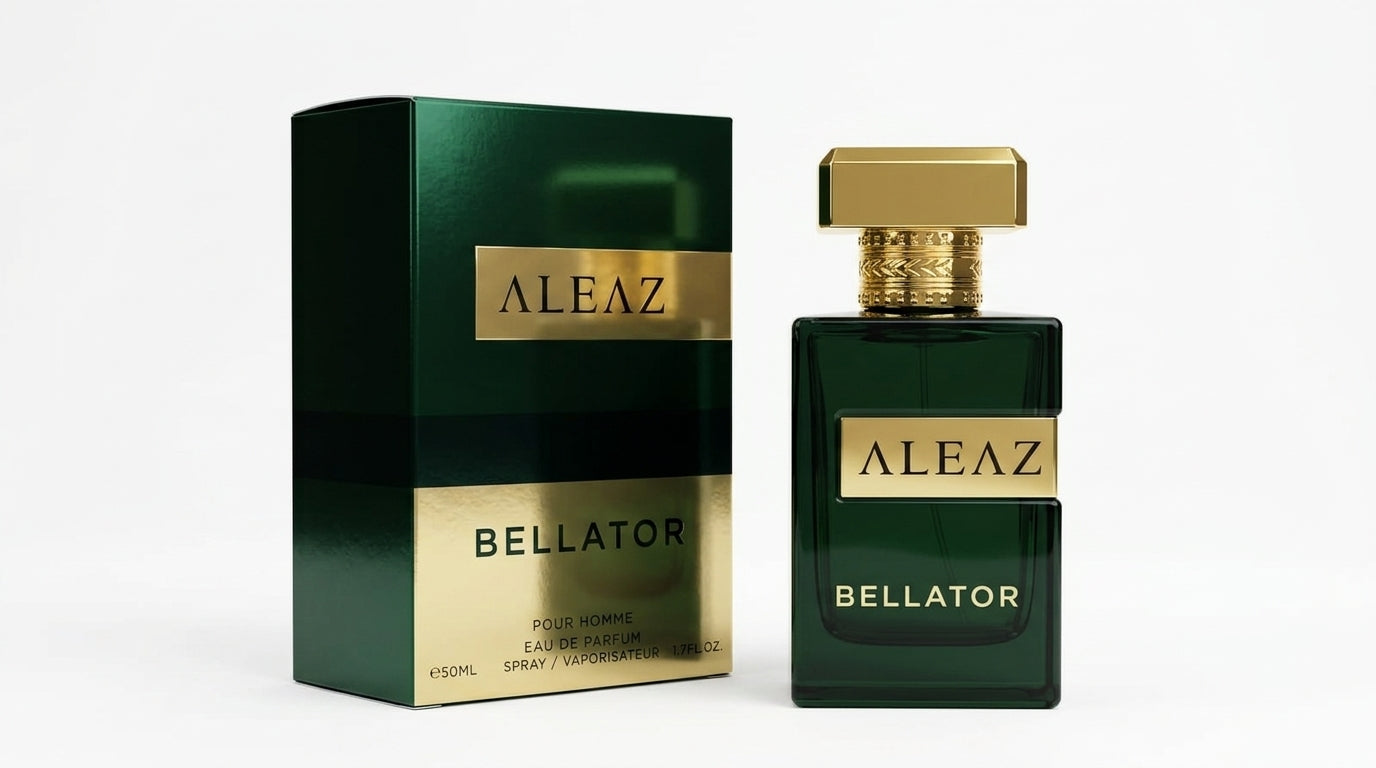 ALEAZ Bellator woody amber Eau de Parfum for men — 50 ml bottle