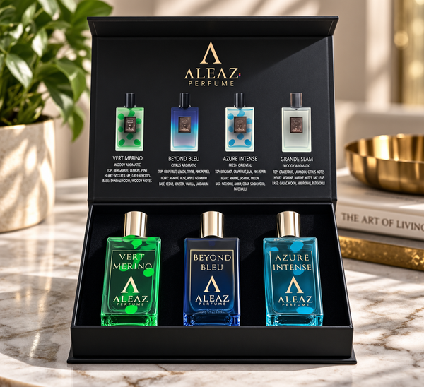 ALEAZ Discovery Set — Vert Merino + Beyond Blue + Azure Intense | 3 x 30ml EDP