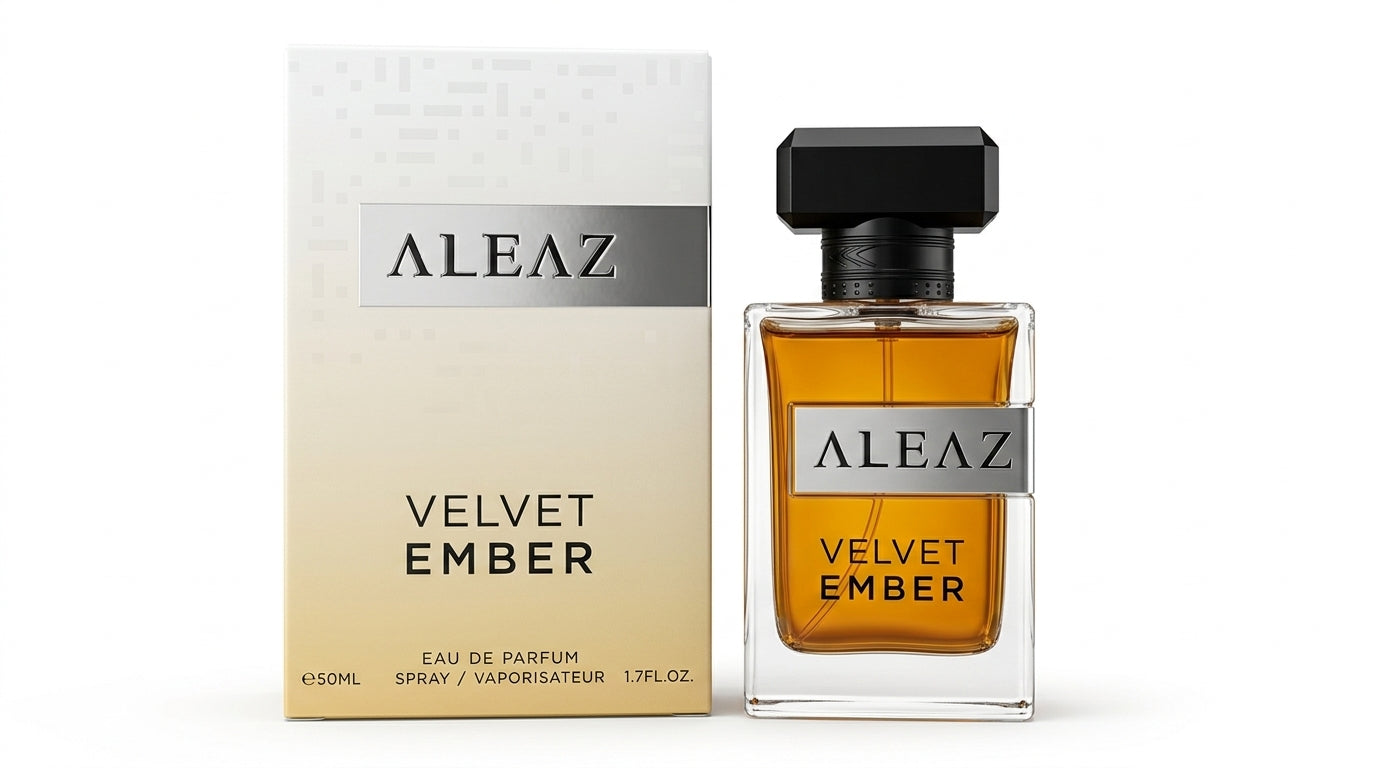 ALEAZ Velvet Ember amber oud signature Eau de Parfum — 50 ml bottle
