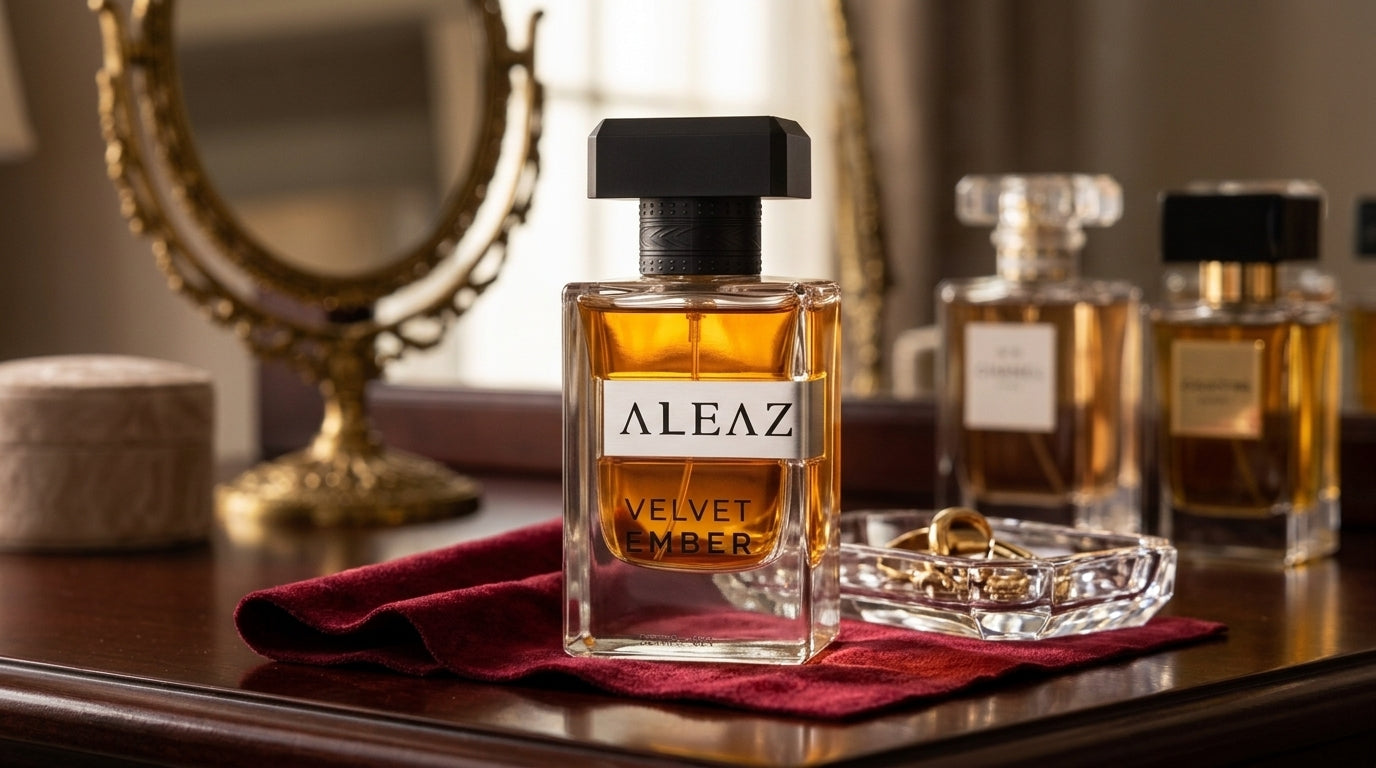 ALEAZ Velvet Ember amber oud signature Eau de Parfum — 50 ml bottle