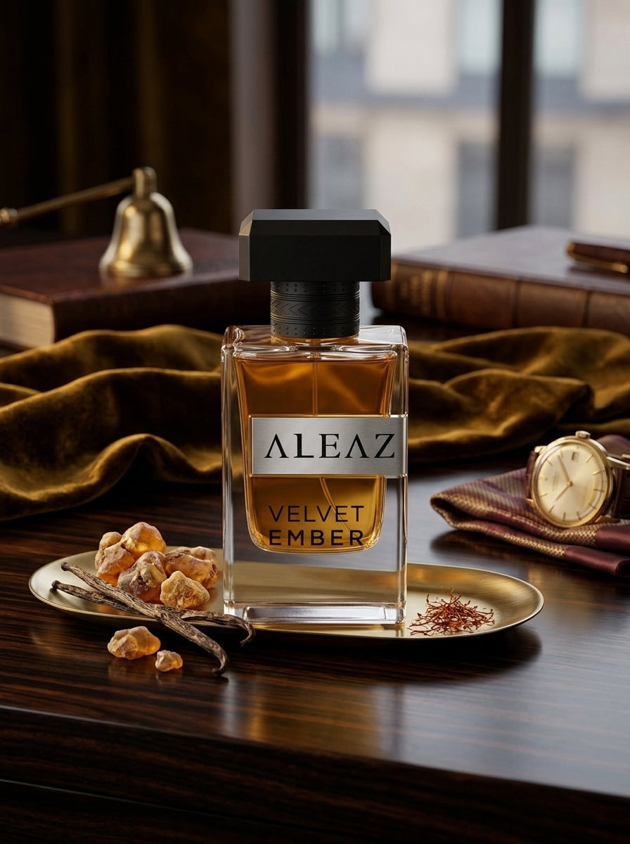 ALEAZ Velvet Ember amber oud signature Eau de Parfum — 50 ml bottle