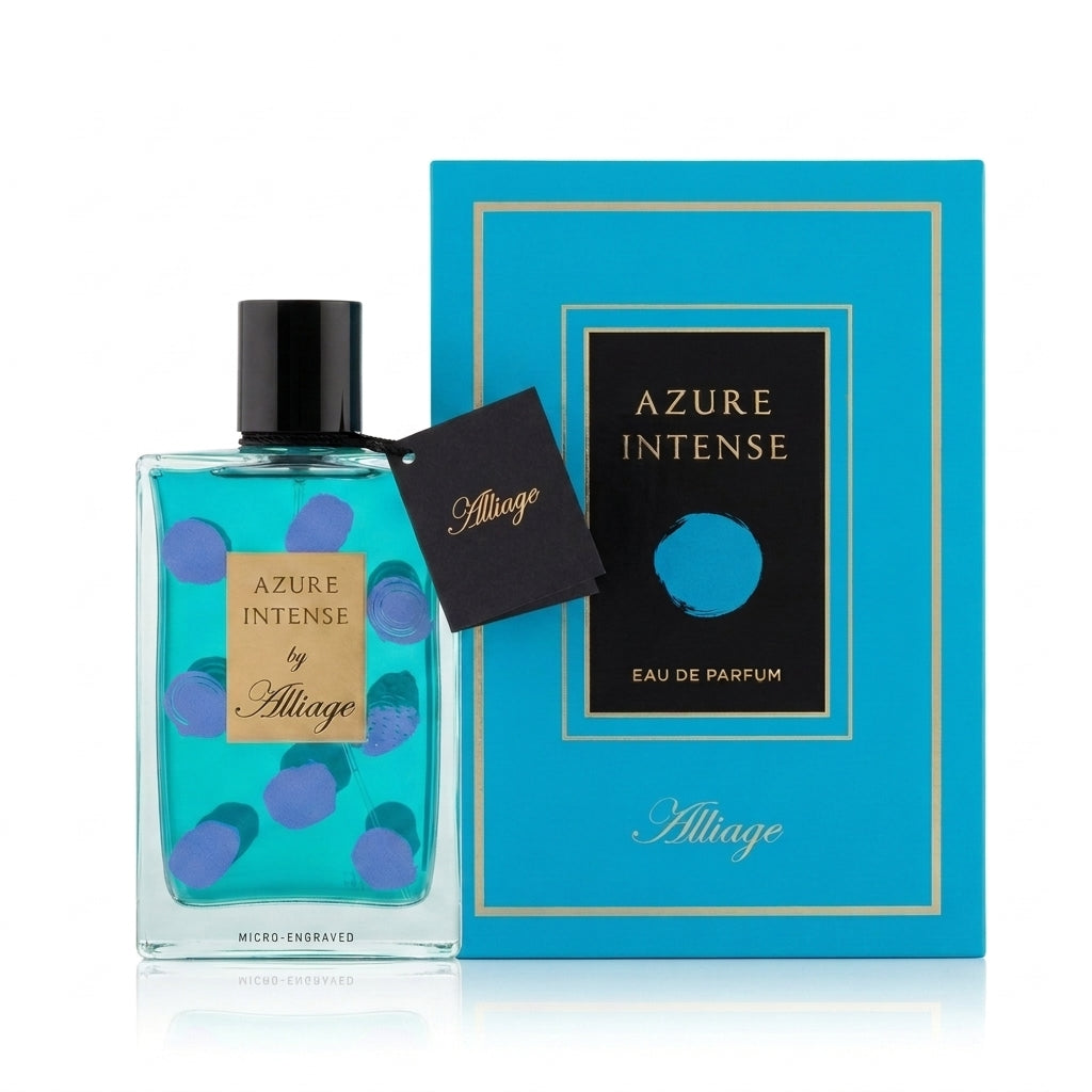 Alliage Azure Intense woody aromatic Eau de Parfum for men — 100 ml bottle