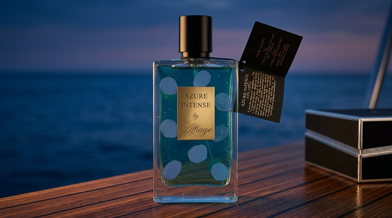 Alliage Azure Intense woody aromatic Eau de Parfum for men — 100 ml bottle