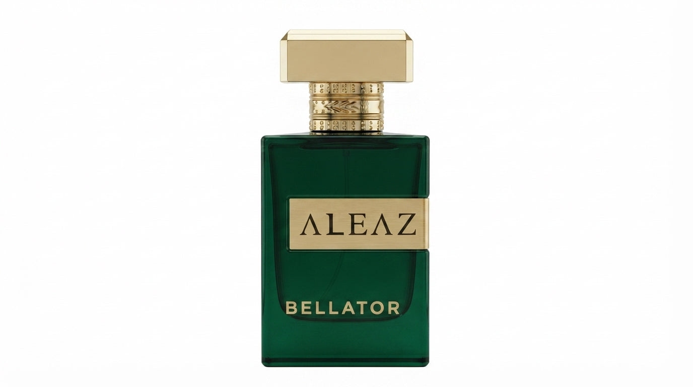 Aleaz Bellator woody amber Eau de Parfum for men — 50 ml bottle