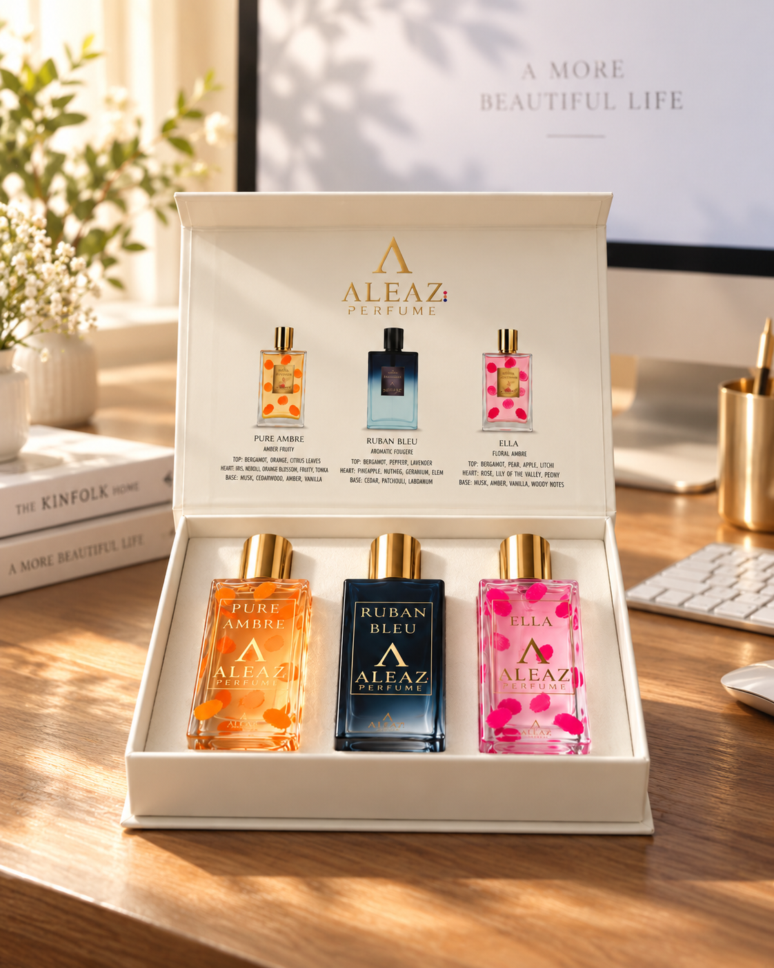 ALEAZ Discovery Set — Pure Ambre + Ruban Bleu + Ella | 3 x 30ml EDP