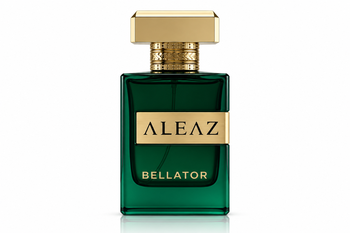 Aleaz Bellator woody amber Eau de Parfum for men — 50 ml bottle