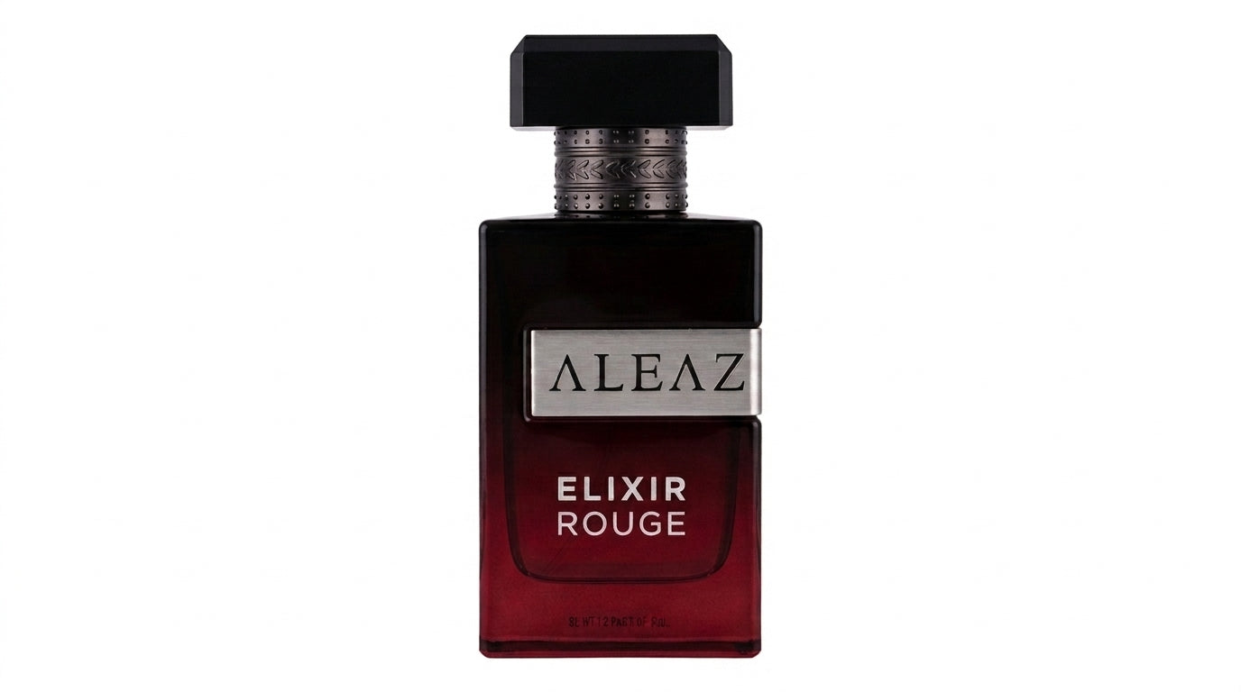 ALEAZ Elixir Rouge amber spiced Eau de Parfum for men — 50 ml bottle