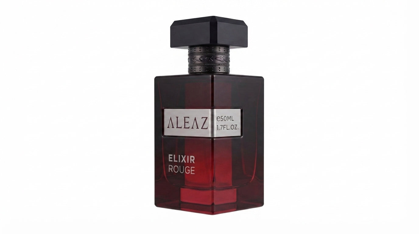 ALEAZ Elixir Rouge amber spiced Eau de Parfum for men — 50 ml bottle