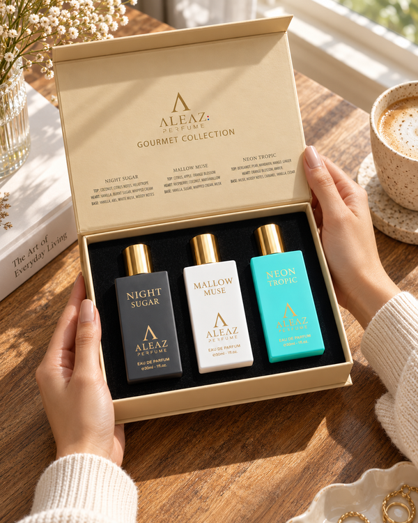 ALEAZ Gourmet Collection Gift Set — Night Sugar + Mallow Muse + Neon Tropic | 3 x 30ml EDP